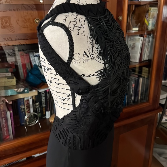 Runway Ralph Lauren purple Label black Dress Gown , sz 6-8 - Picture 4 of 6